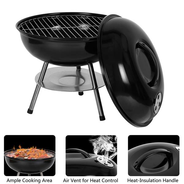 Ladieshow Household Portable Mini Smokeless Barbecue Grill Charcoal Stove  BBQ Accessories 26x21x12.5cm