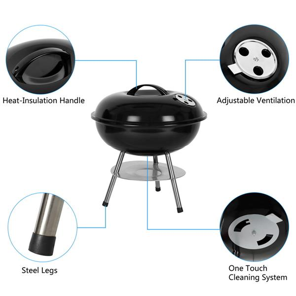Portable Lightweight Mini BBQ Grill Charcoal Stove for Outdoor